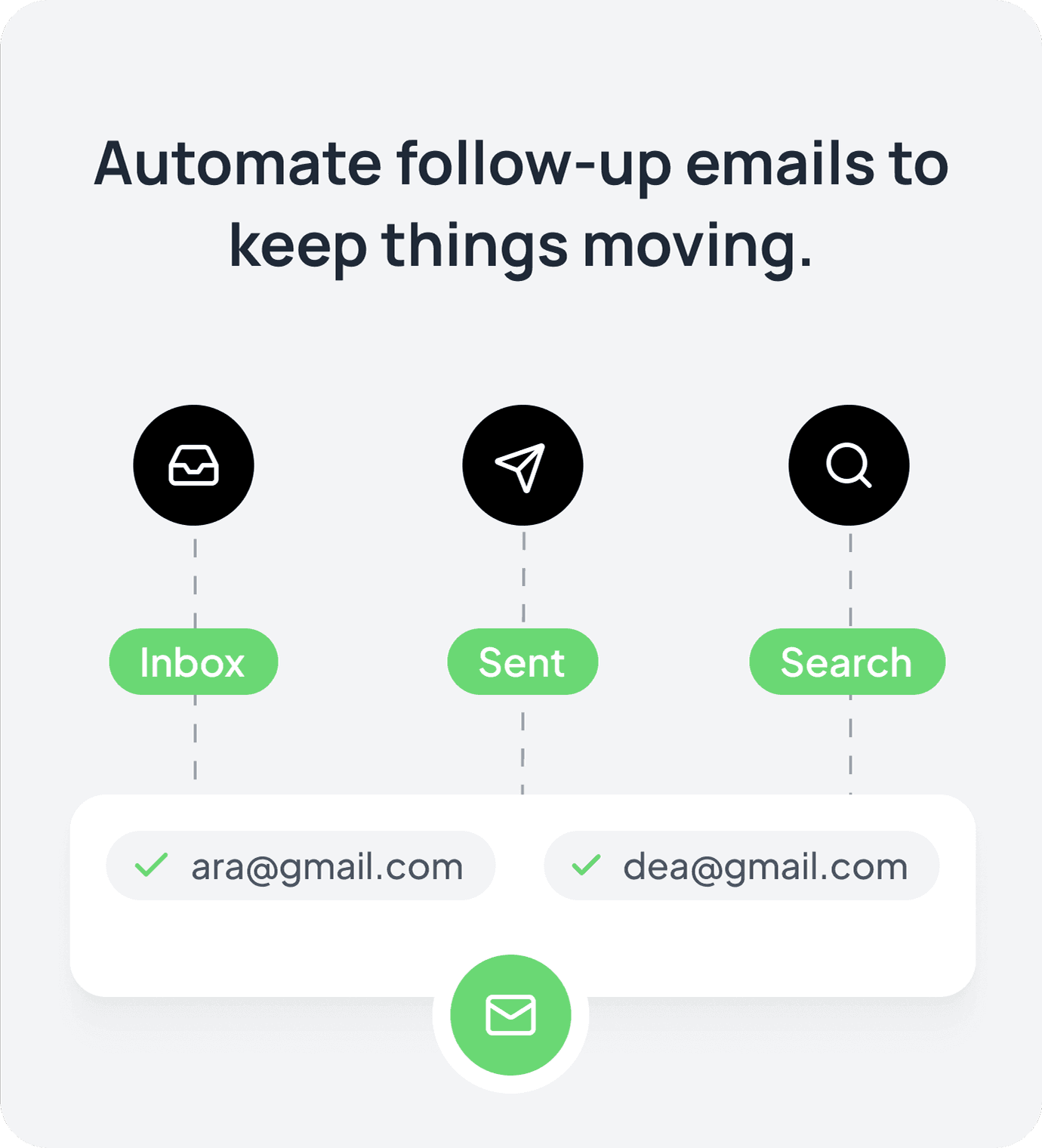 Kirim email follow-up otomatis agar proses rekrutmen lancar.