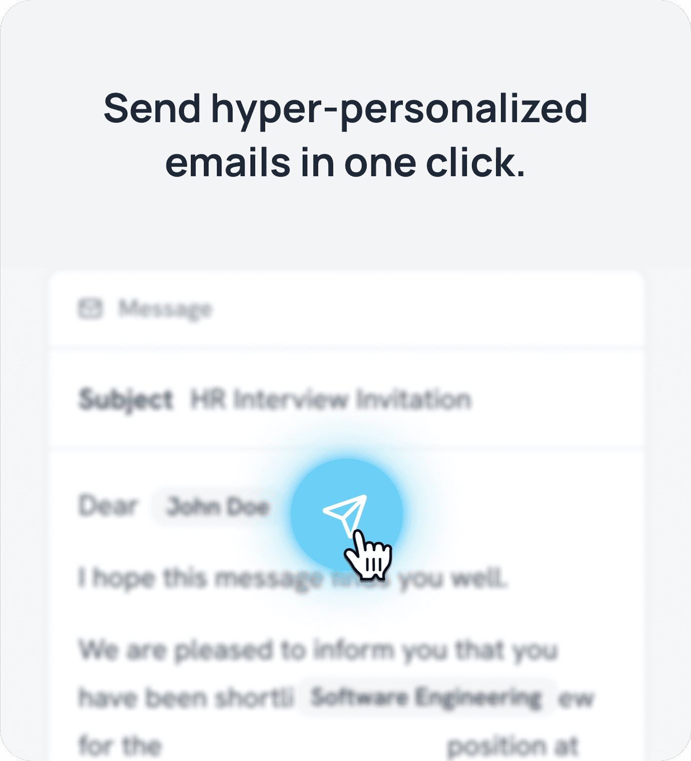 Bikin email personal untuk tiap calon customer dengan sekali klik.